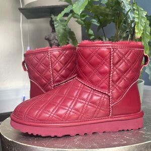 UGG Quilted Red Boots